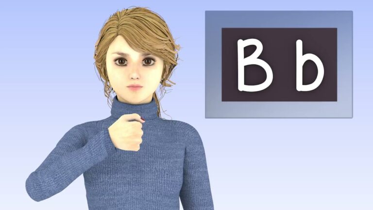 b en lengua de signos