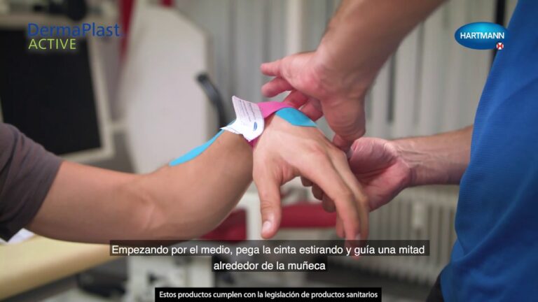 como colocar cinta kinesiologica en la muñeca