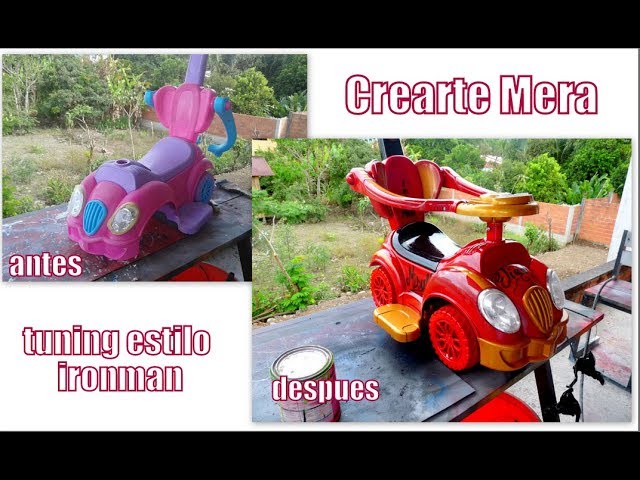 como pintar un carro de juguete de plastico