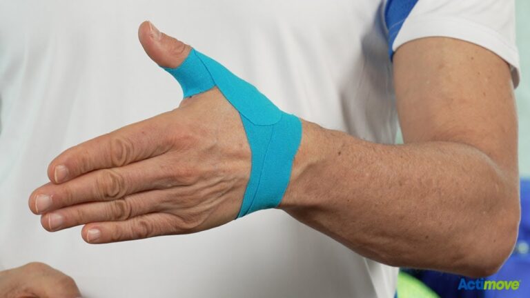 como poner cinta kinesiologica en la mano