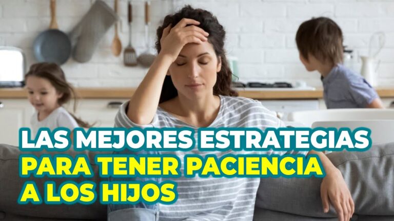 como tener mas paciencia con los niños