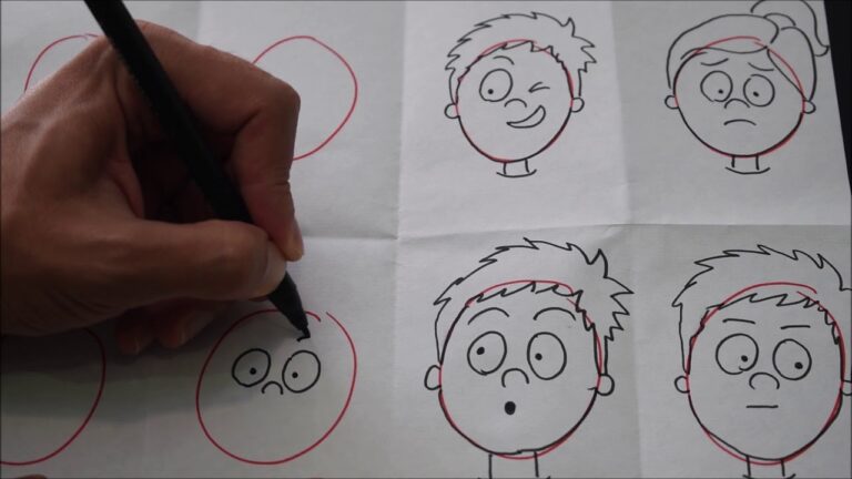 dibujos de expresiones de la cara para niños