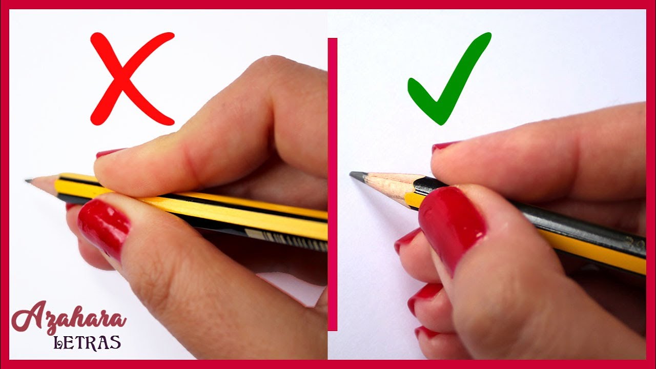 forma correcta de sujetar el lapiz