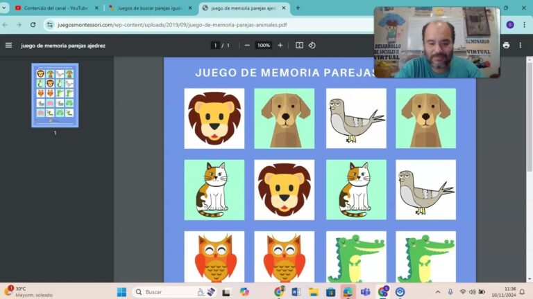 juegos de memoria para niños para imprimir pdf