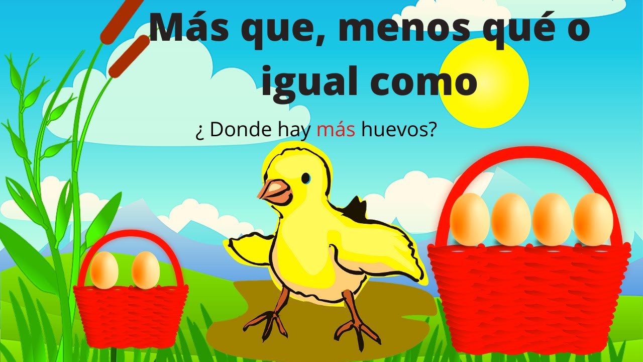 mas que menos que tantos como para niños