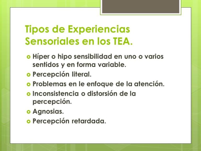 percepción sensorial en el autismo y síndrome de asperger pdf